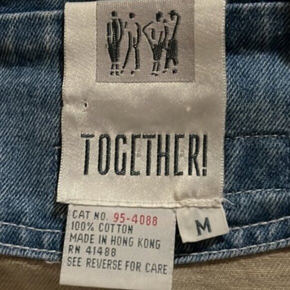 Vintage Together Pastel Color Block Denim Jean Jacket - Picture 12 of 13